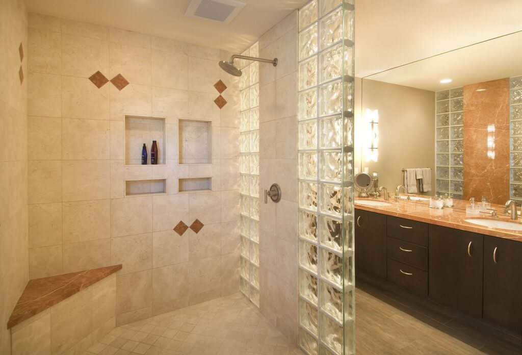 A luxury designed bathroom.